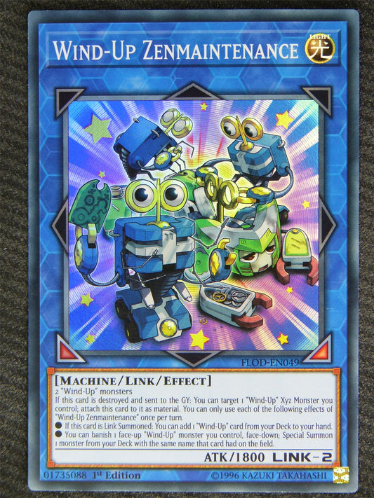 Wind-Up Zenmaintenance FLOD Super Rare - 1st ed - Yugioh Card #81Y