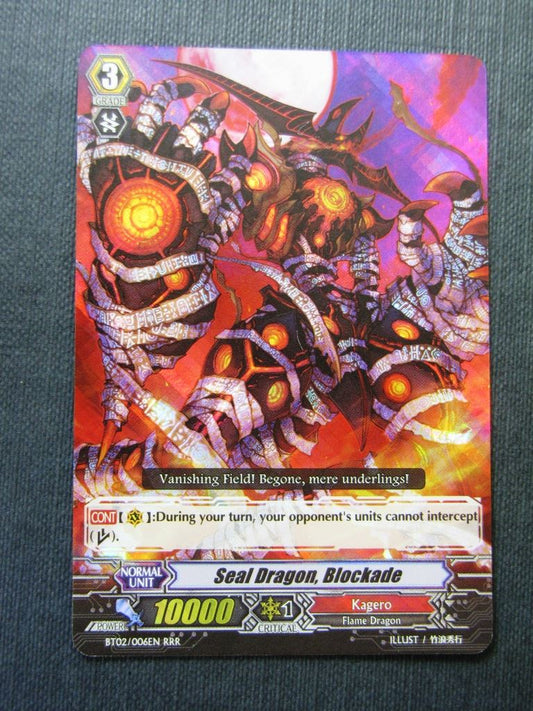 Seal Dragon Blockade BT02 RRR - Vanguard Cards # 4C91