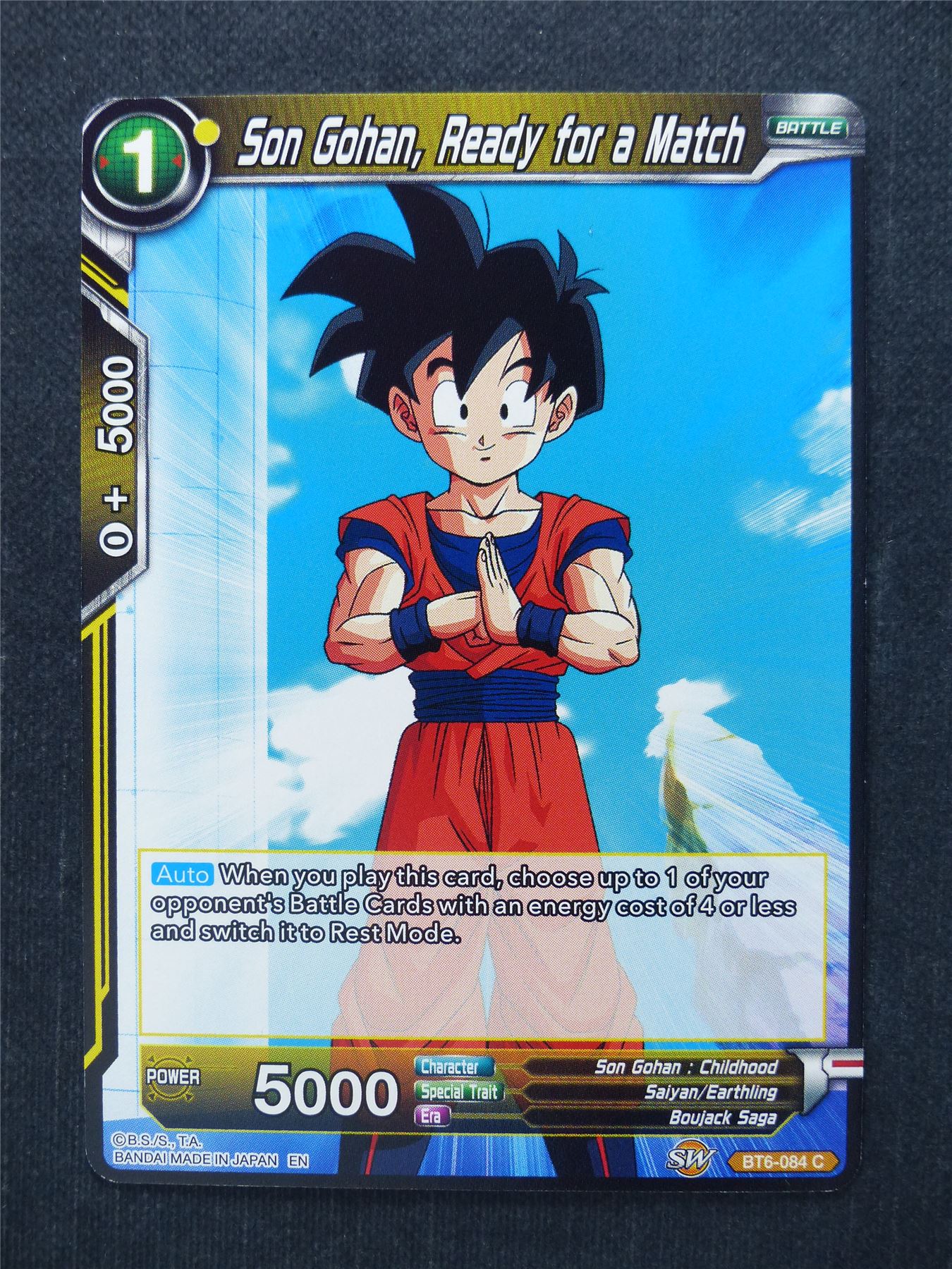 Son Gohan Ready for a Match - Dragon Ball Super Cards #8C