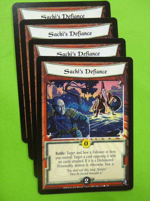 L5R Card Legend of Five Rings: SACHI'S DEFIANCE 114/156 x4