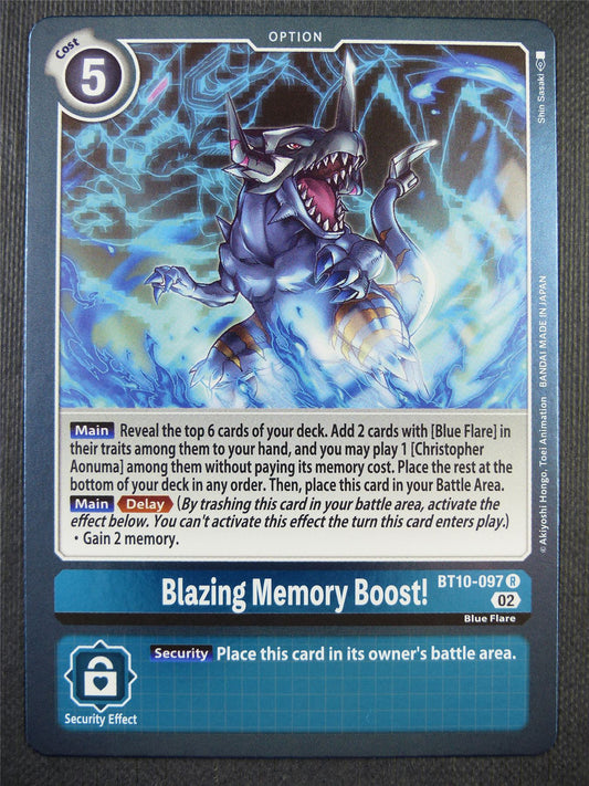 Blazing Memory Boost! BT10-097 R - Xros Encounter - Digimon Card #97E