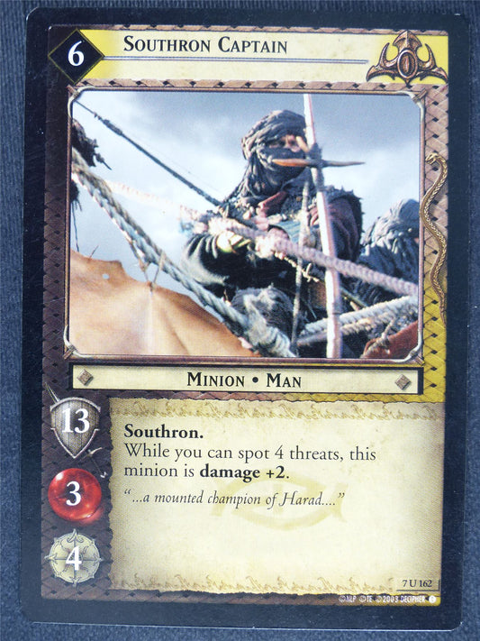 Southron Captain 7 U 162 - played - LotR Cards #GR