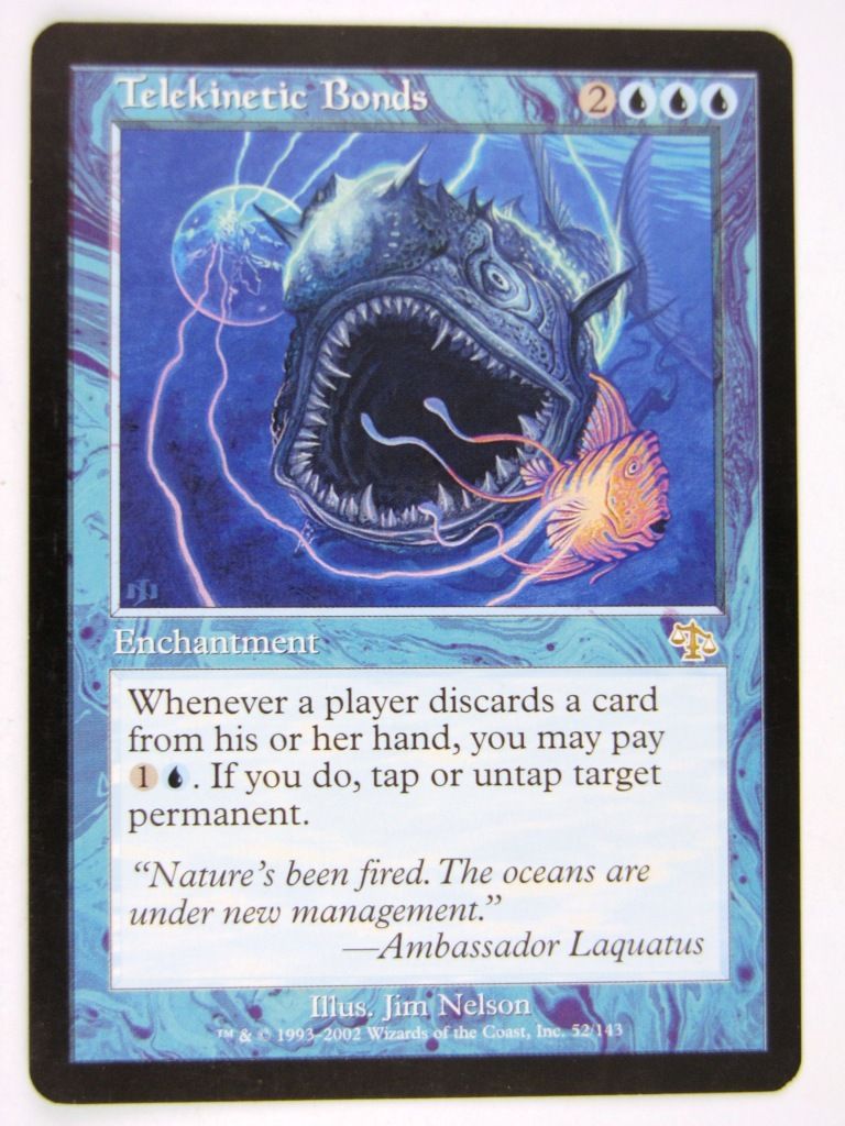 MTG Magic: The Gathering Cards: TELEKINETIC BONDS - Played Rare