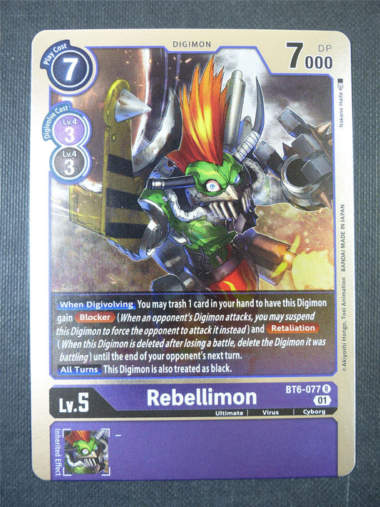 Rebellimon BT6-077 R - Digimon Card #201