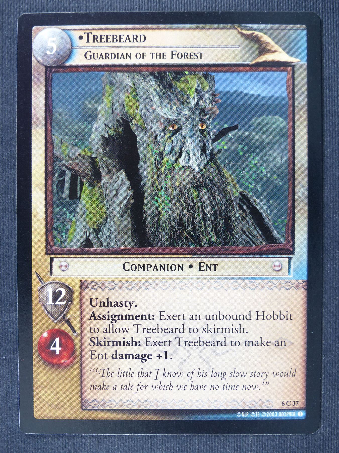 Treebeard 6 C 37 - LotR Cards #3JR