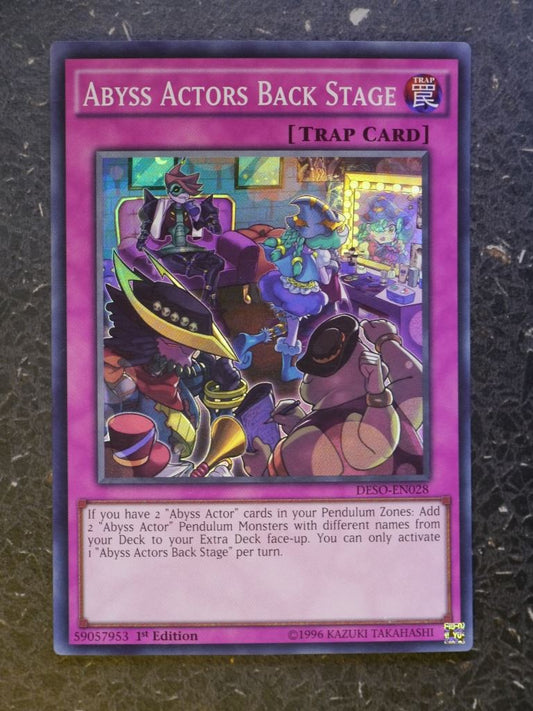 Yugioh Cards: ABYSS ACTORS BACK STAGE DESO SUPER RARE # 9C72