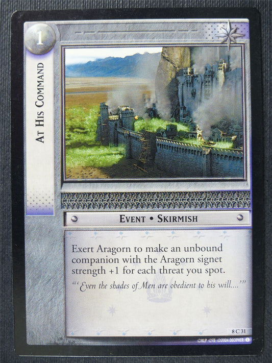 At His Command 8 C 31 - LotR Card #3IT