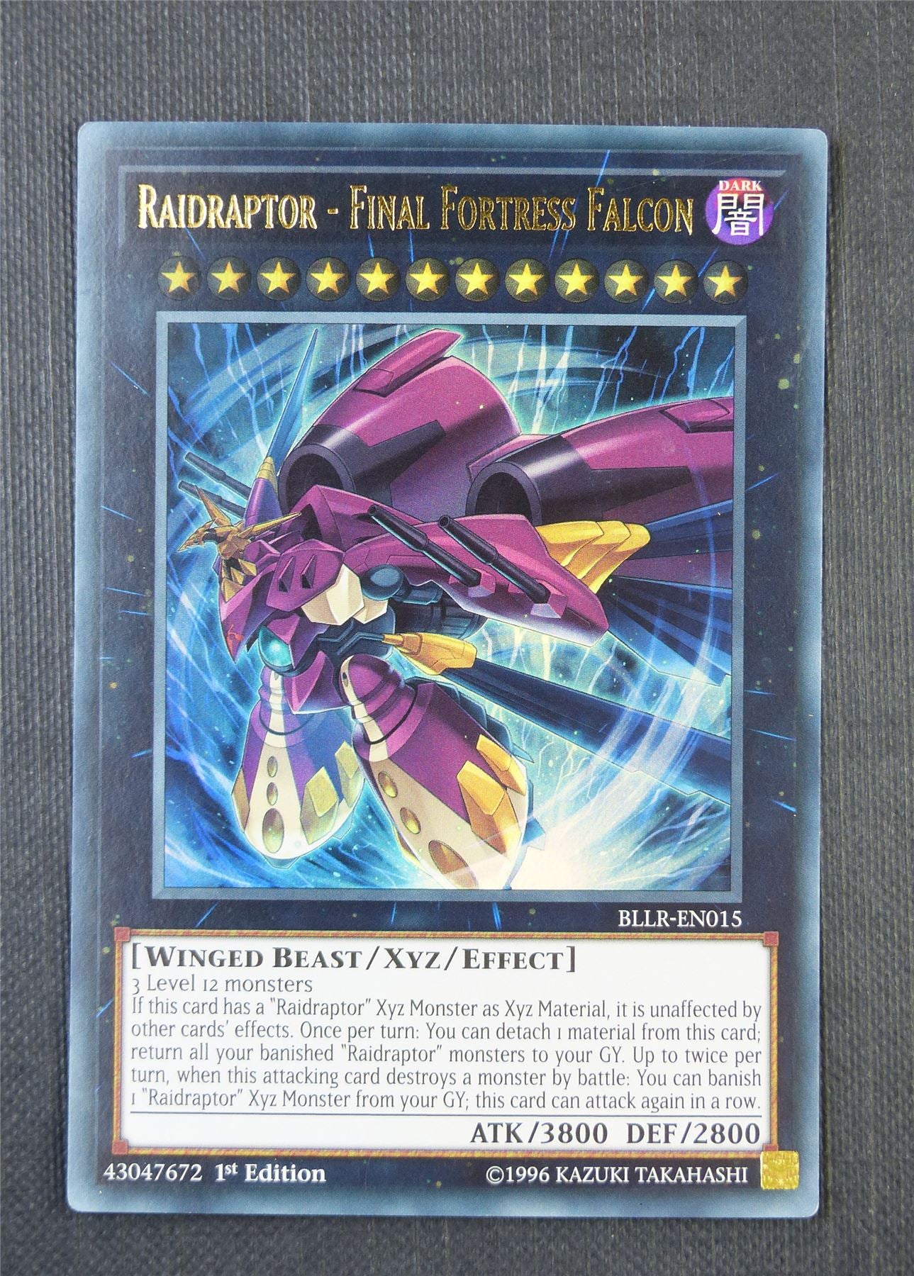 Raidraptor Final Fortress Falcon BLLR 1st Ed - Ultra Rare - Yugioh Card #7E8