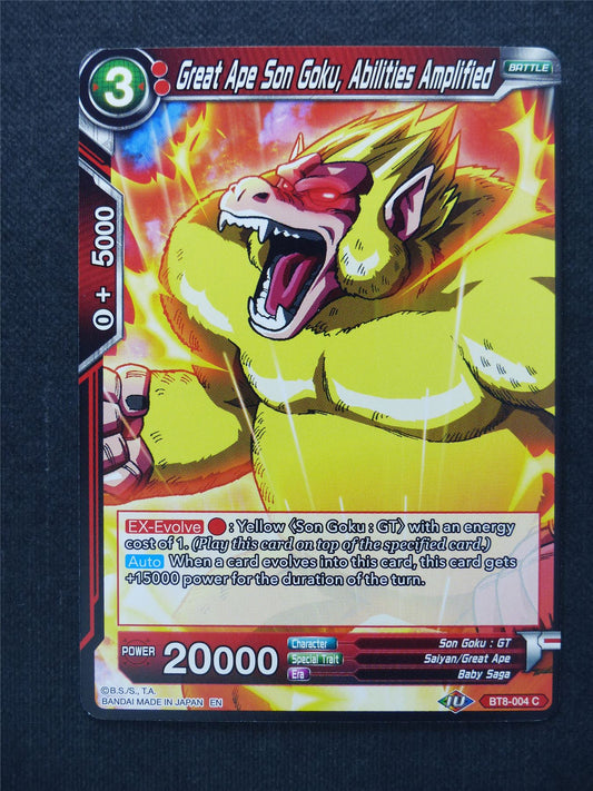 Great Ape Son Goku Abilities Amplified - Dragon Ball Super Cards #YC