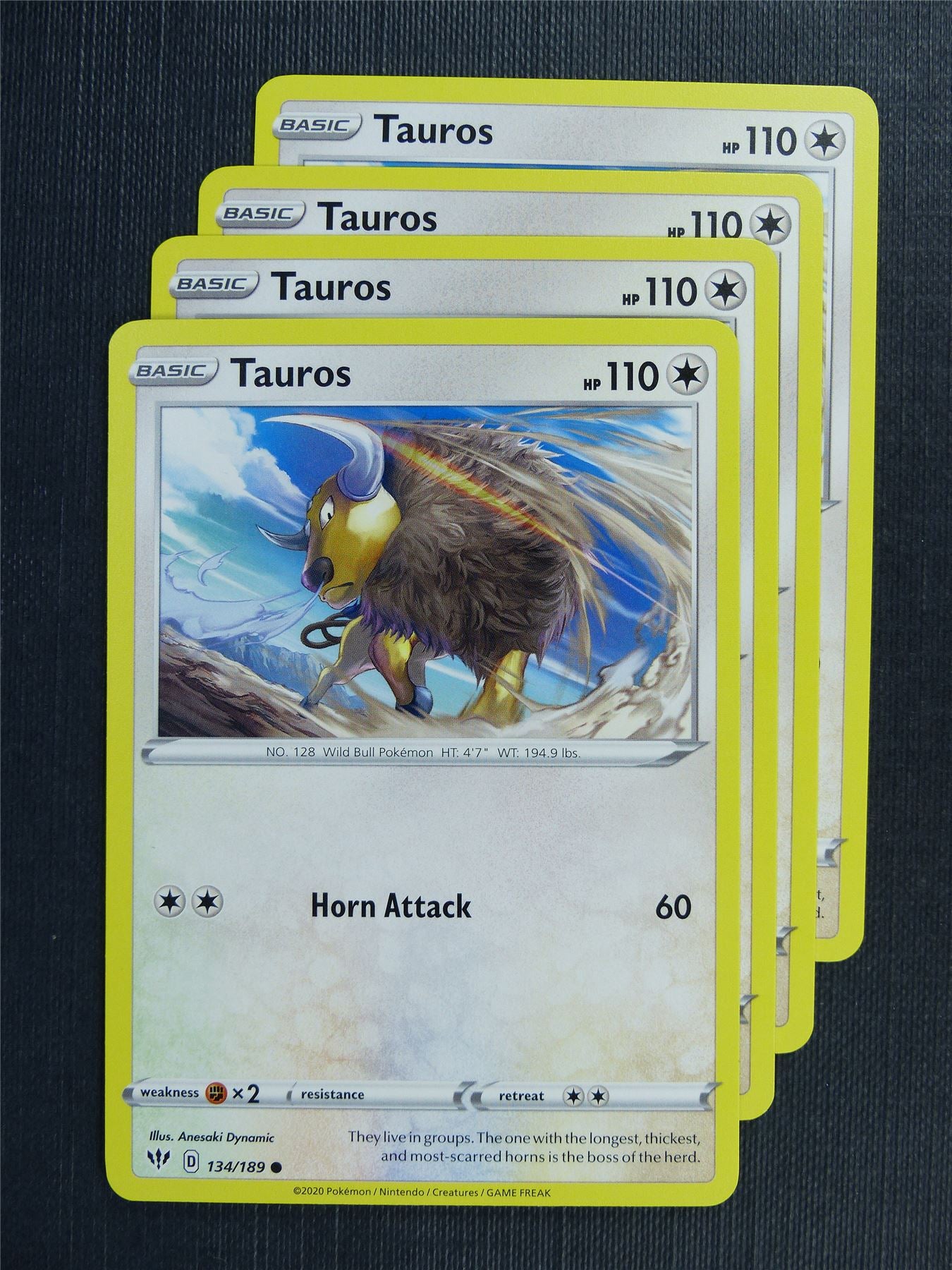 Tauros 134/189 x4  - DAA - Pokemon Card #3EC