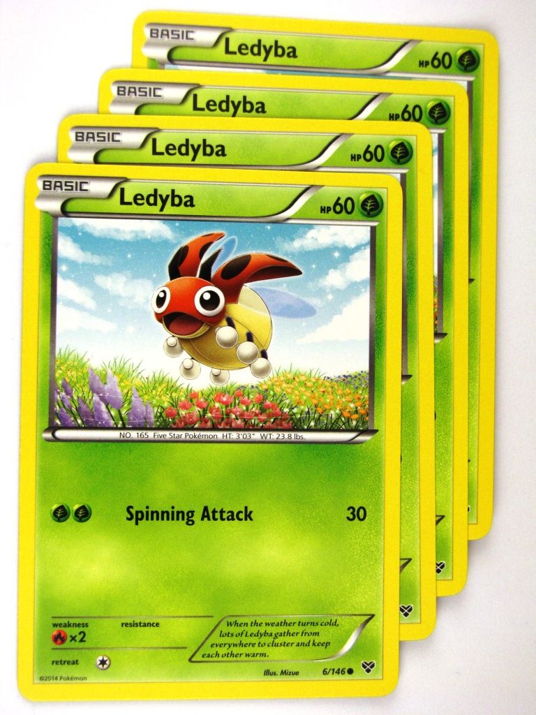 Pokemon Cards: LEDYBA 6/146 x4: X & Y