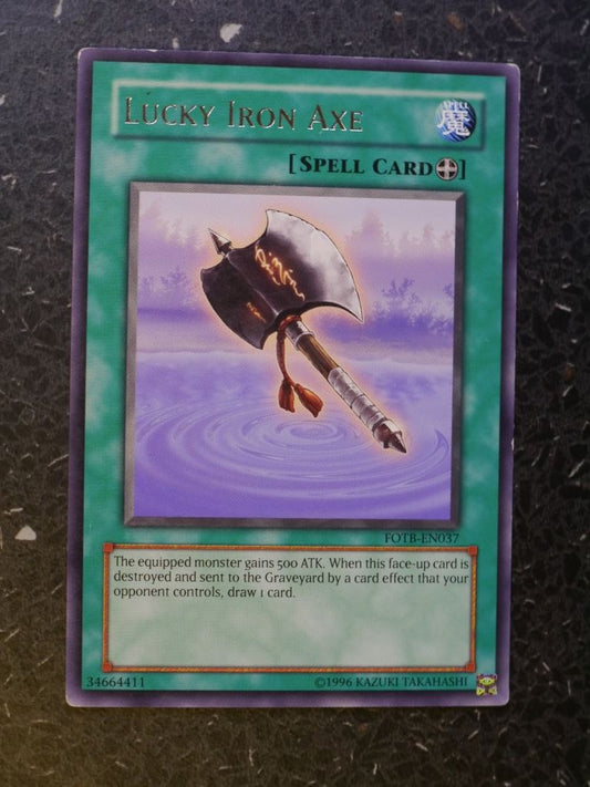 Yugioh Cards: LUCKY IRON AXE FOTB RARE # 3J19