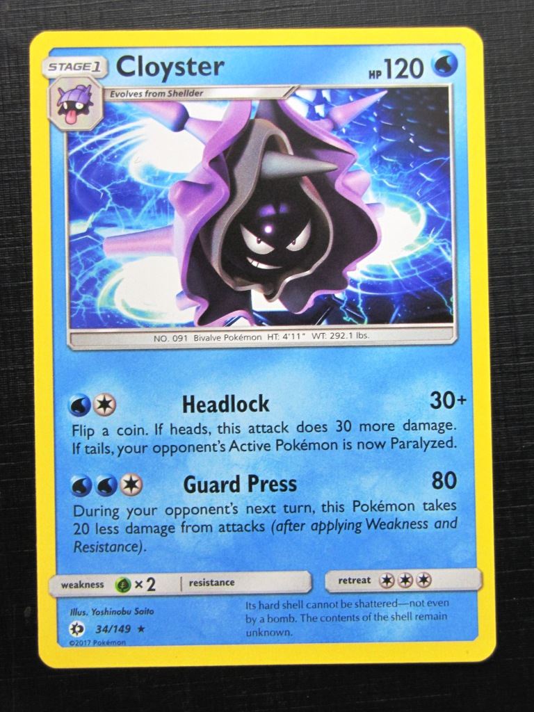 Pokemon Cards: CLOYSTER 34/149 # 24J66