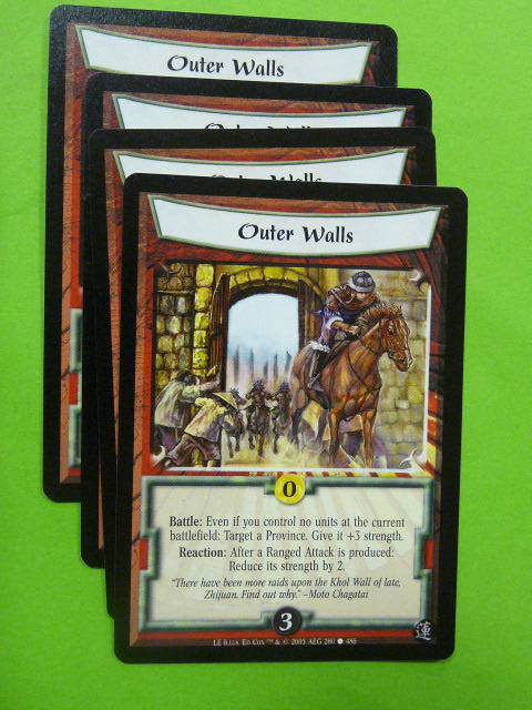 L5R Card  Legend of Five Rings: OUTER WALLS 280/486 x4