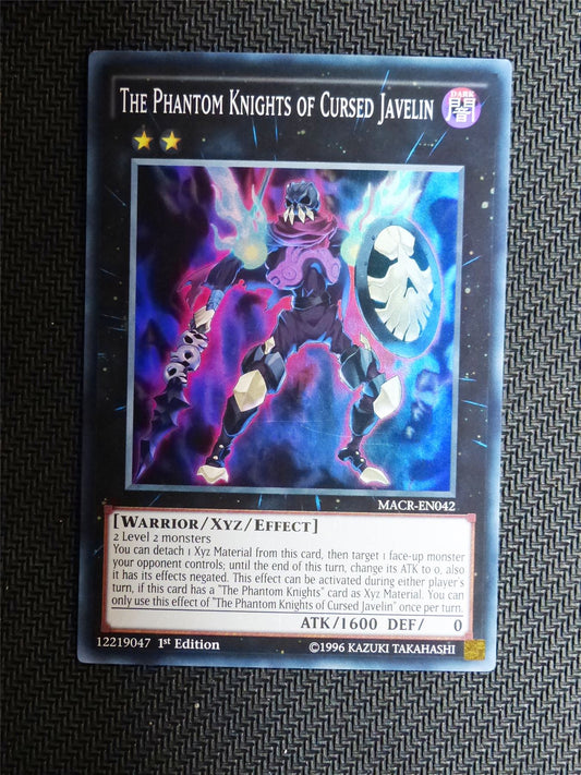 The Phantom Knights of Cursed Javelin - MACR - Super Rare - Yugioh Card # 1E29