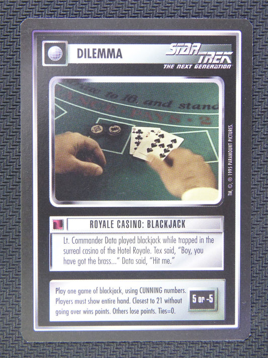 Dilemma Royale Casino Blackjack - Star Trek CCG Next Gen #58Y