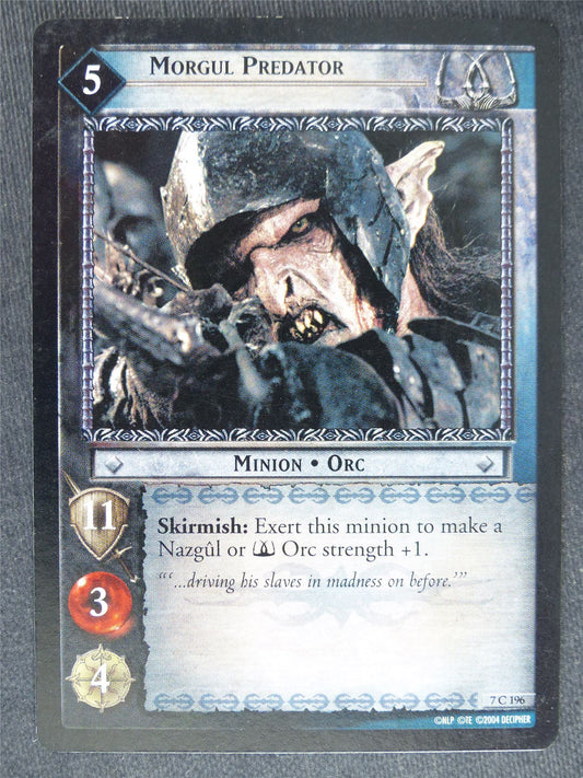 Morgul Predator 7 C 196 - played - LotR Cards #QQ