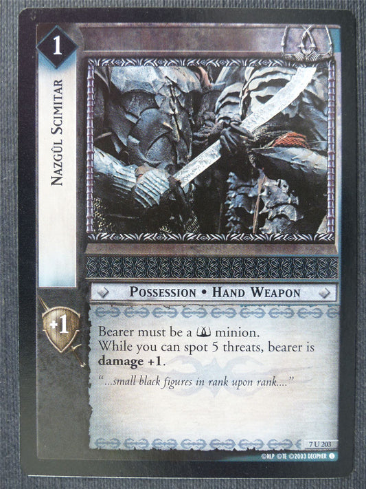 Nazgul Scimitar 7 U 203 - LotR Cards #30M