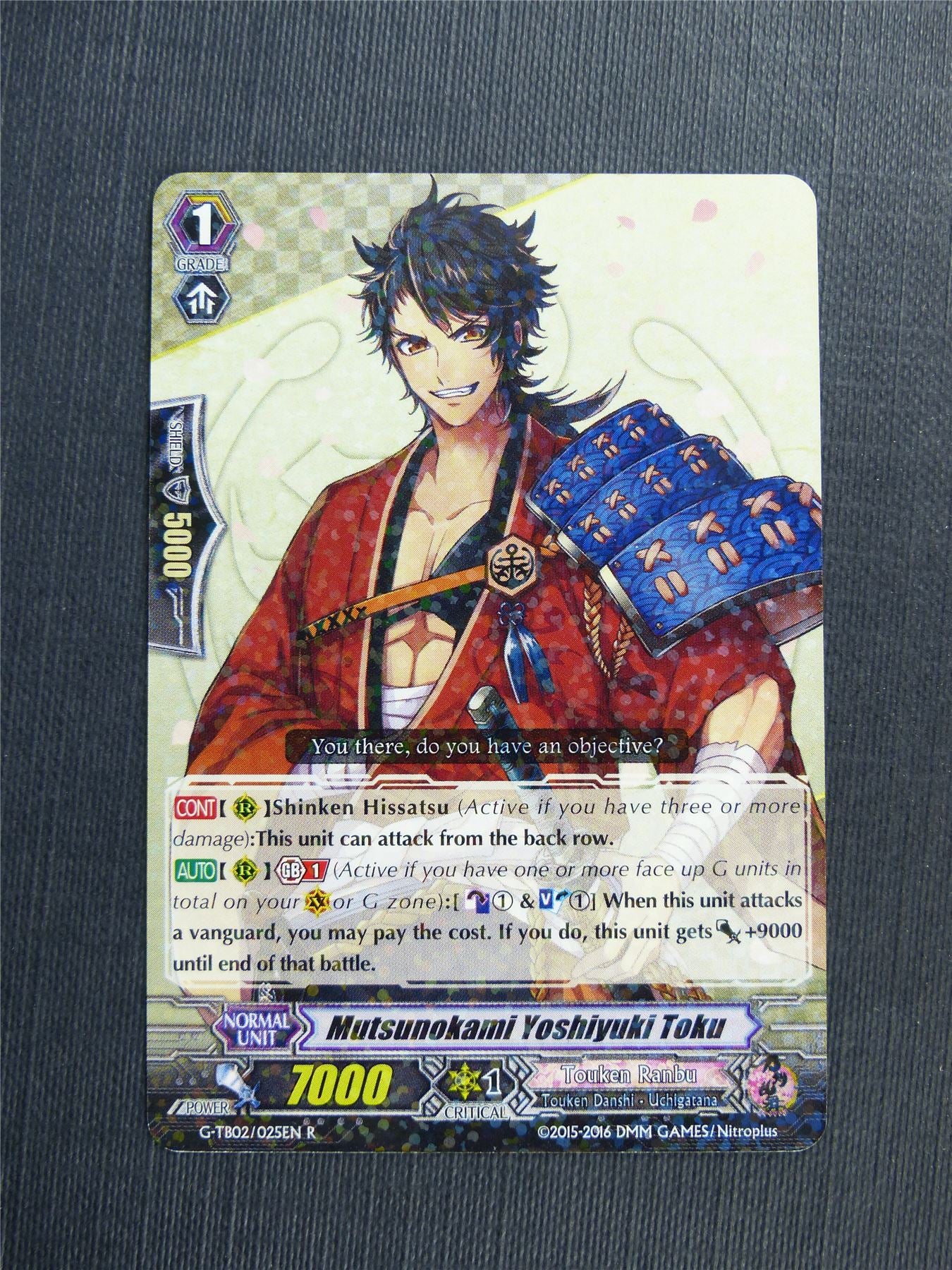 Mutsunokami Yoshiyuki Toku G-TB02 R - Vanguard Cards #4NG