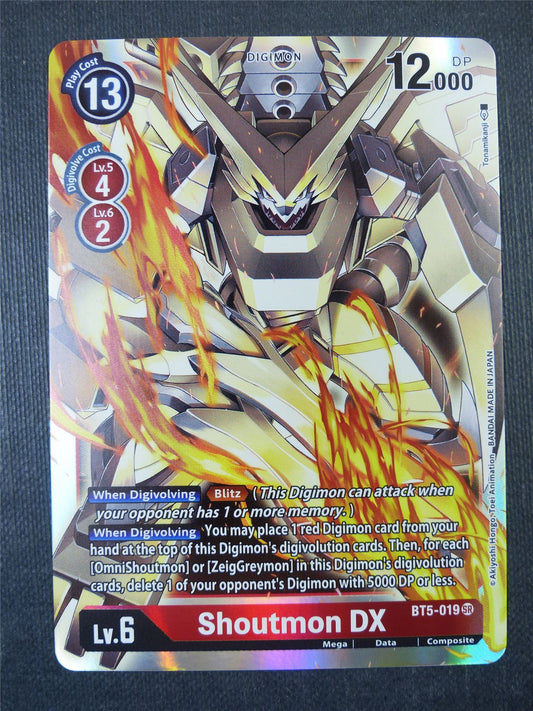 Shoutmon DX BT5-019 SR - Digimon Card #1YP