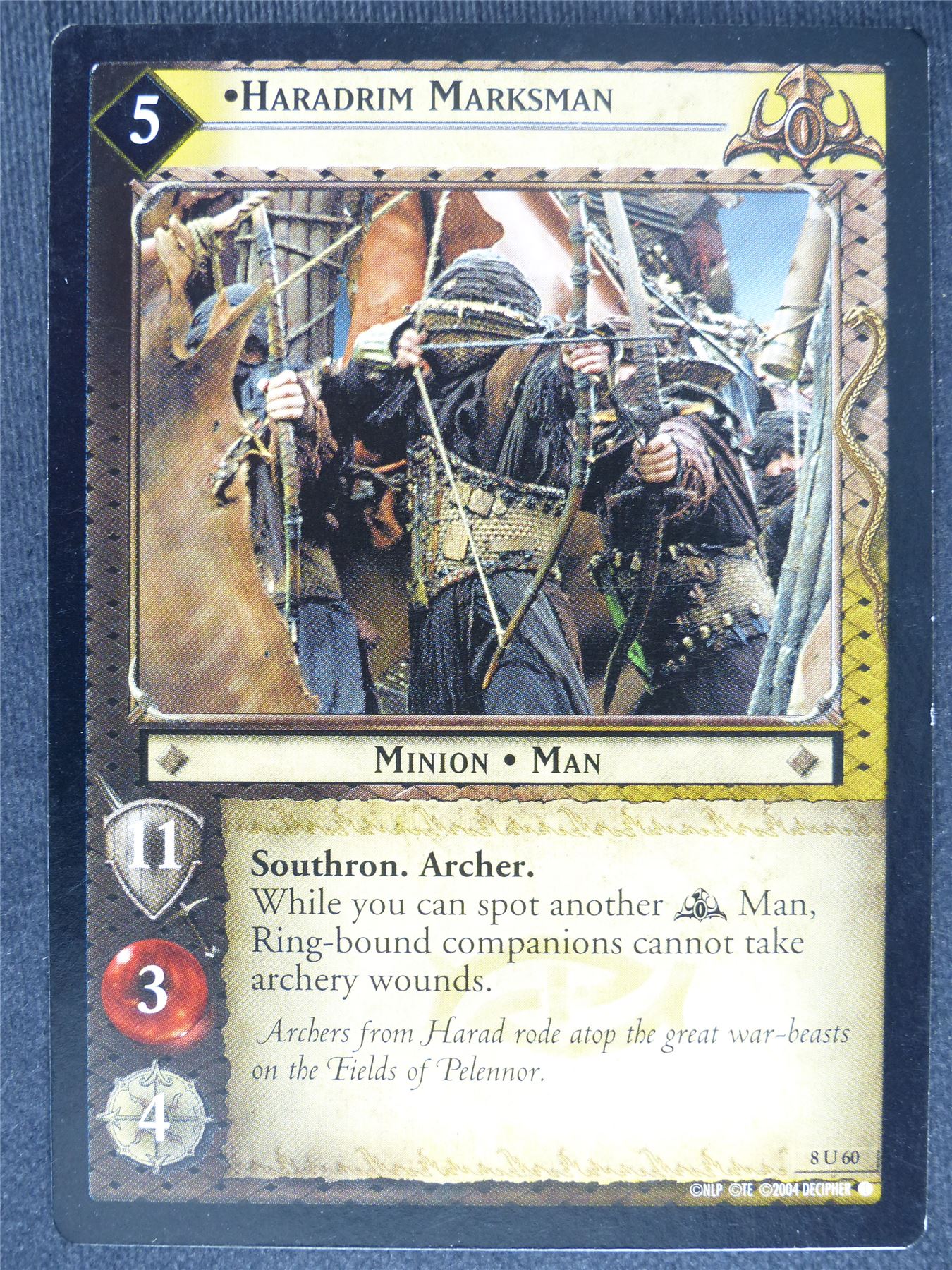 Haradrim Marksman 8 U 60 - played - LotR Cards #GO