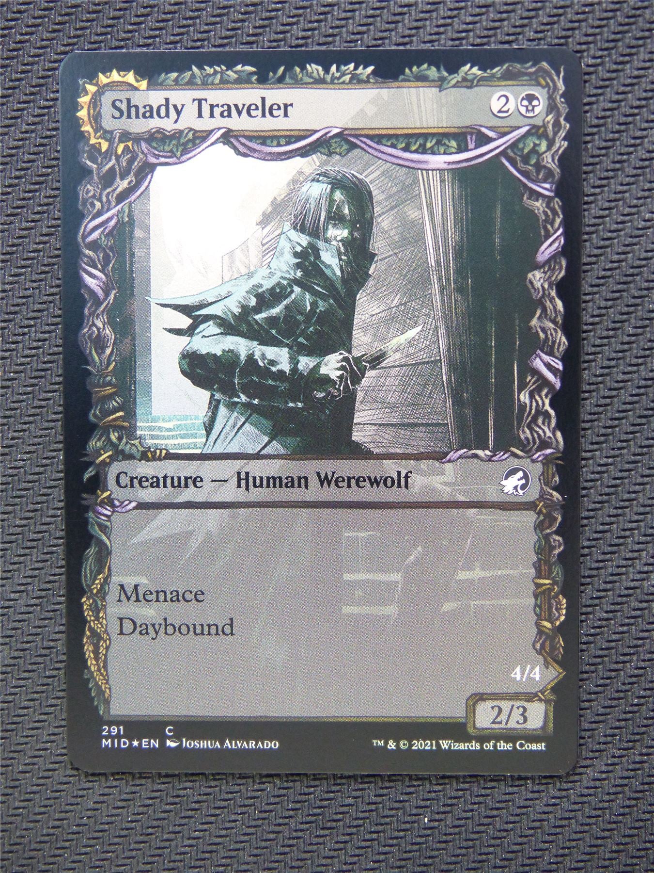 Shady Traveler Stalking Predator Foil  Showcase - Innistrad - Mtg Card #3M4