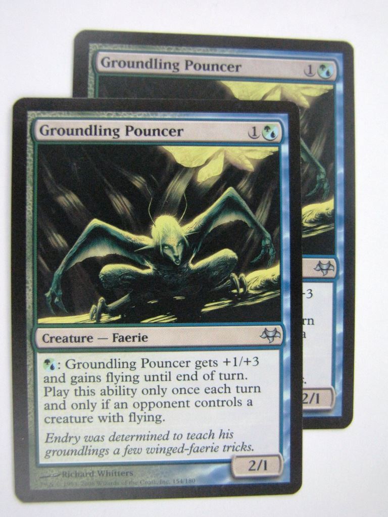 MTG Magic Played Cards: GROUNDLING POUNCER x2 # 8A28