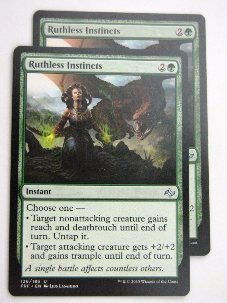 MTG Magic Cards: Fates Reforged: RUTHLESS INSTINCTS x2 # E84