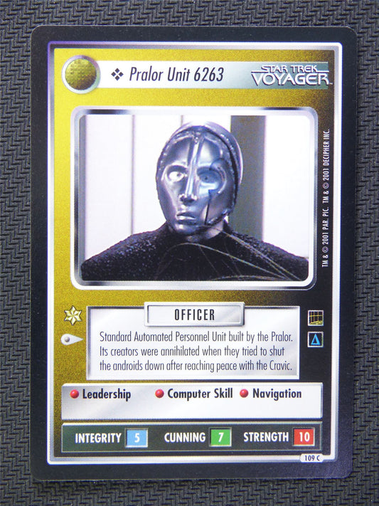 Pralor Unit 6263 Black Border - Star Trek CCG Voyager #51D