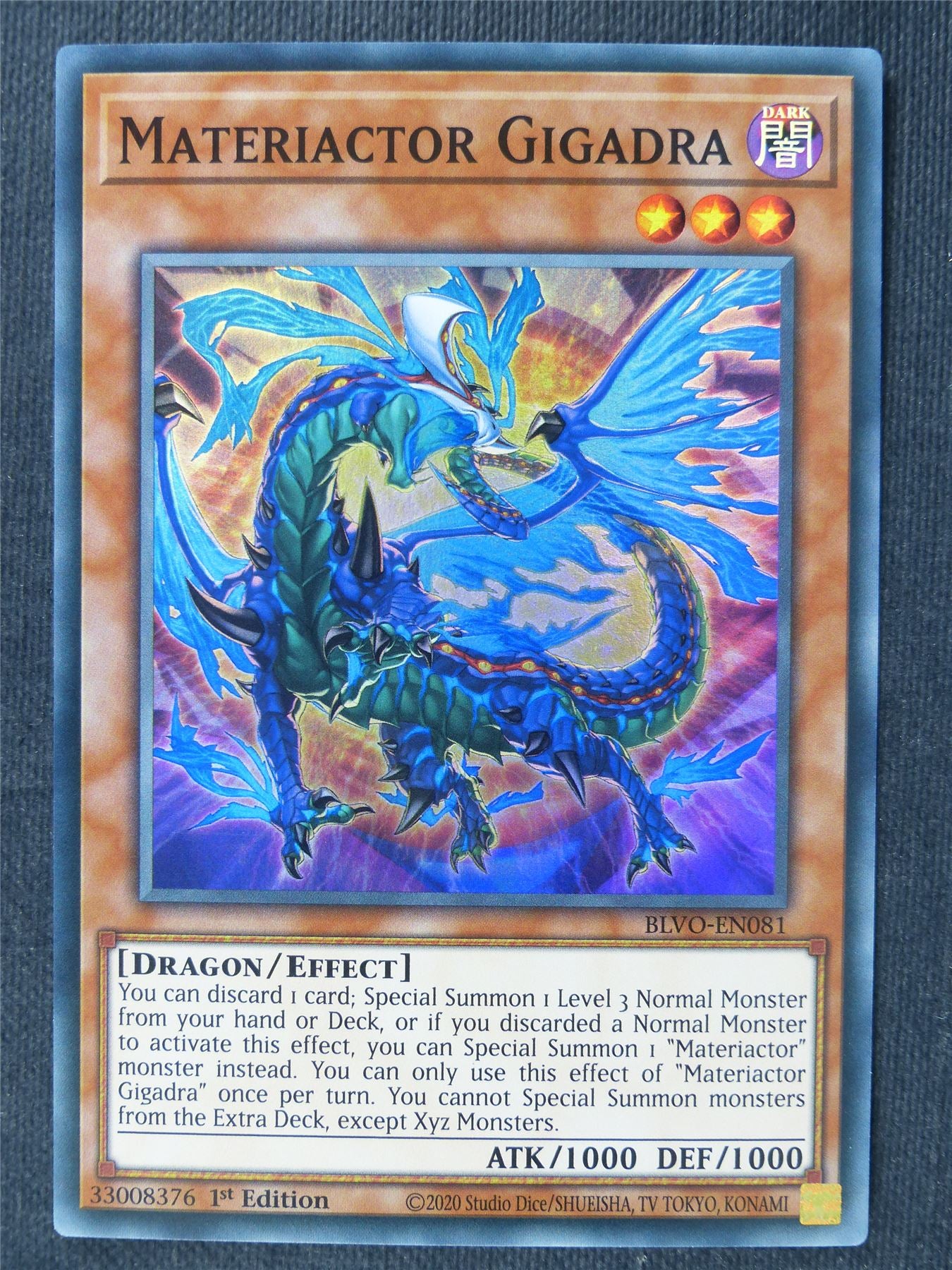 Materiactor Gigadra BLVO Super Rare - 1st ed Yugioh Cards #37V