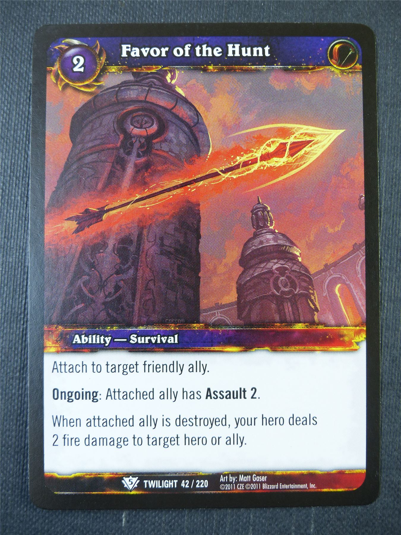 Favor of the Hunt 42/220 - WoW Card #144