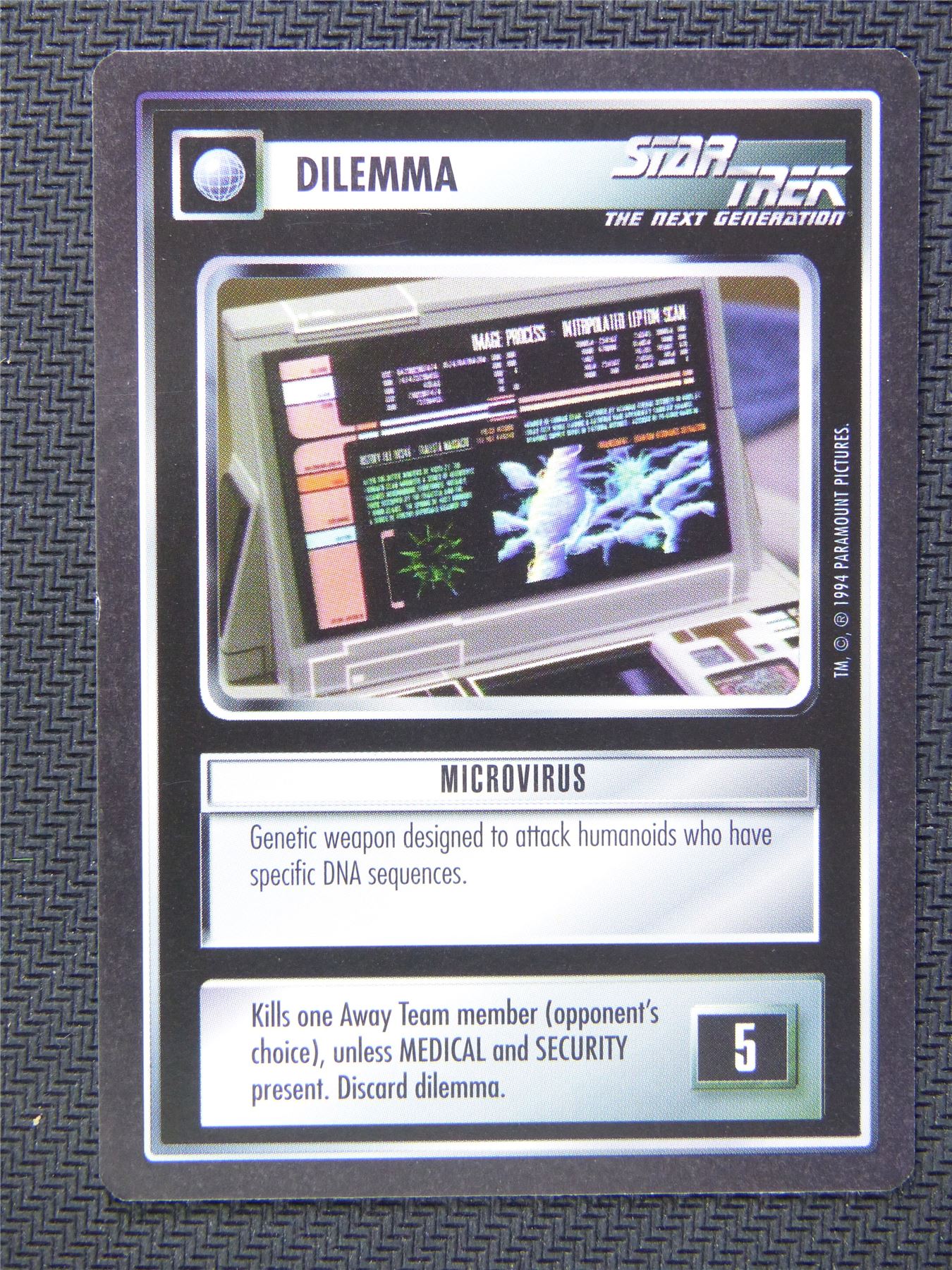 Dilemma Microvirus - Star Trek CCG Next Gen #593