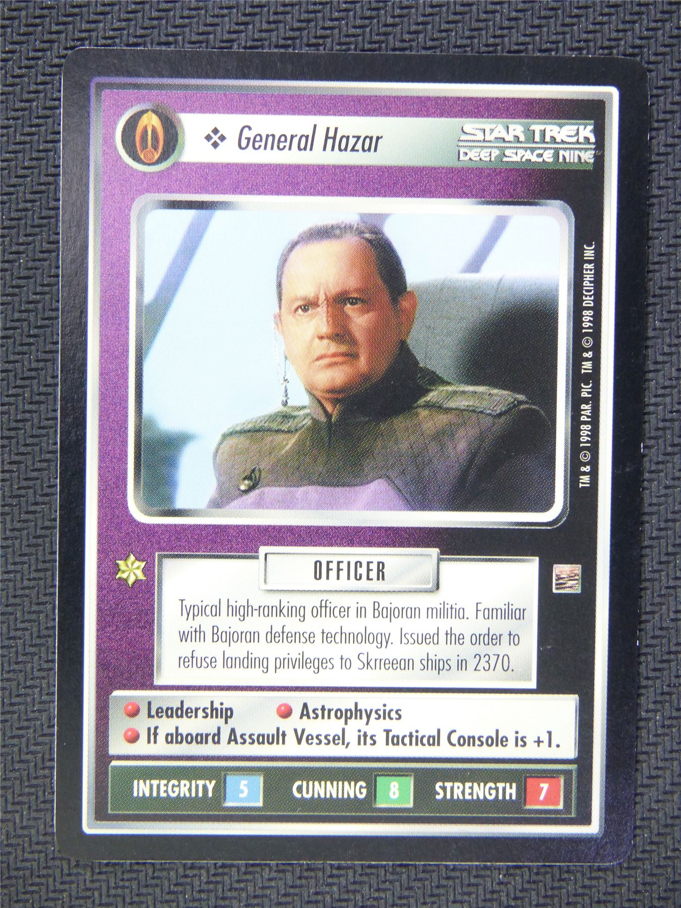 General Hazar Black Border - Star Trek CCG Deep Space Nine #527