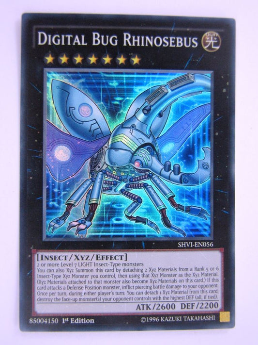 Yugioh Cards: DIGITAL BUG RHINOSEBUS SHVI SUPER RARE # 11J22