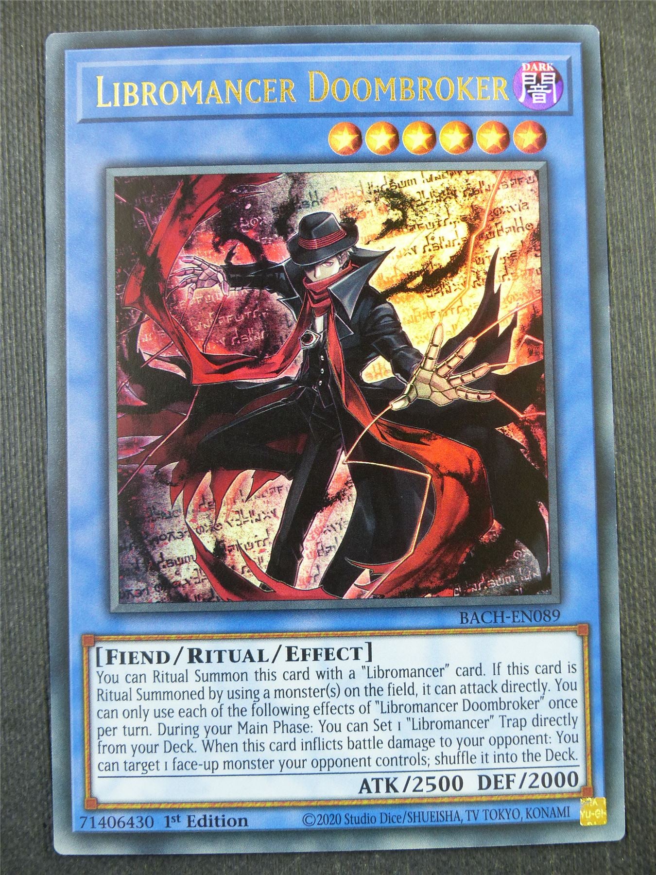 Libromancer Doombroker BACH Ultra Rare - 1st ed Yugioh Card #320