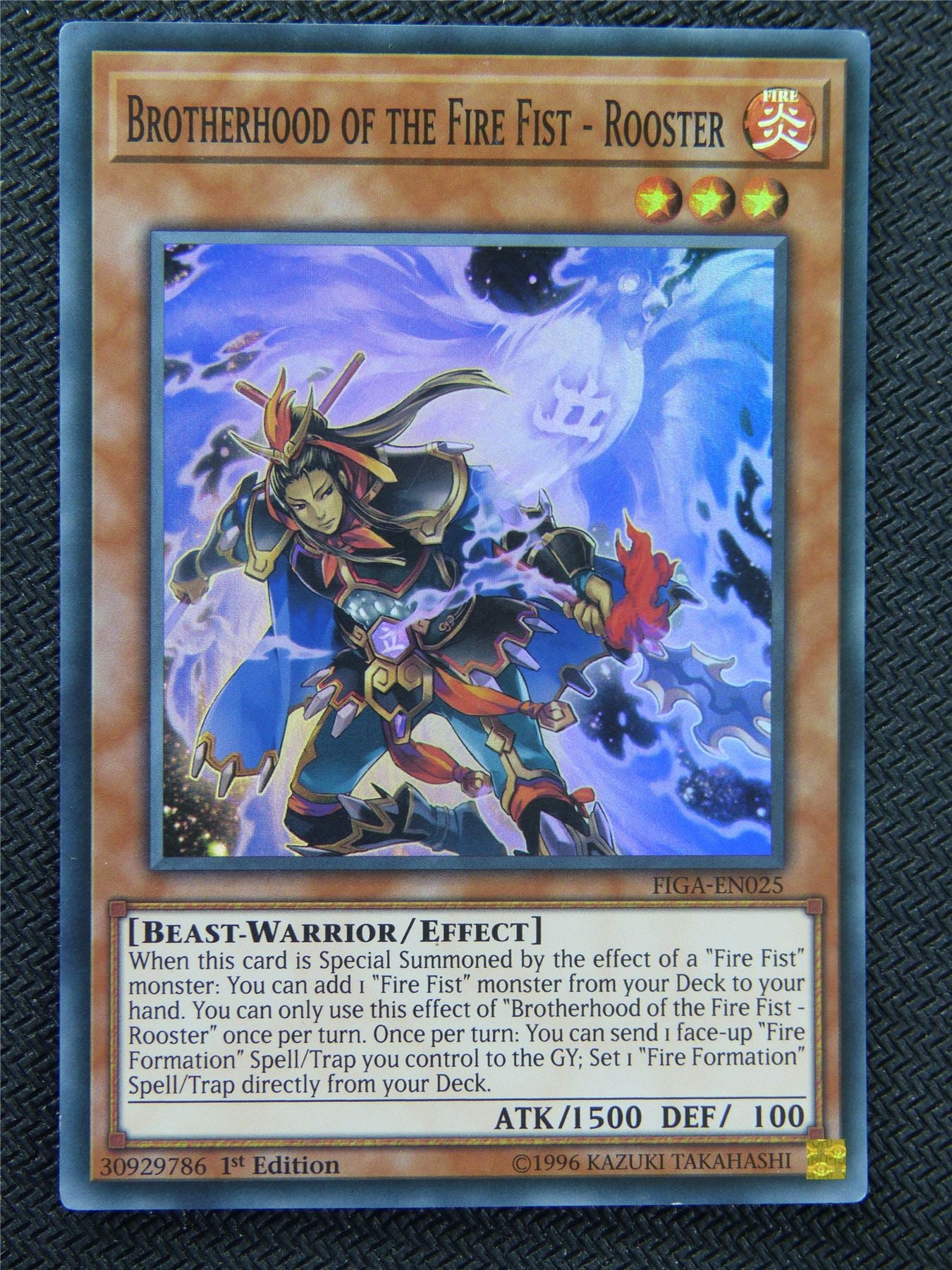 Brotherhood Of The Fire Fist - Rooster FIGA Super Rare - 1st ed - Yugioh Card #8OE