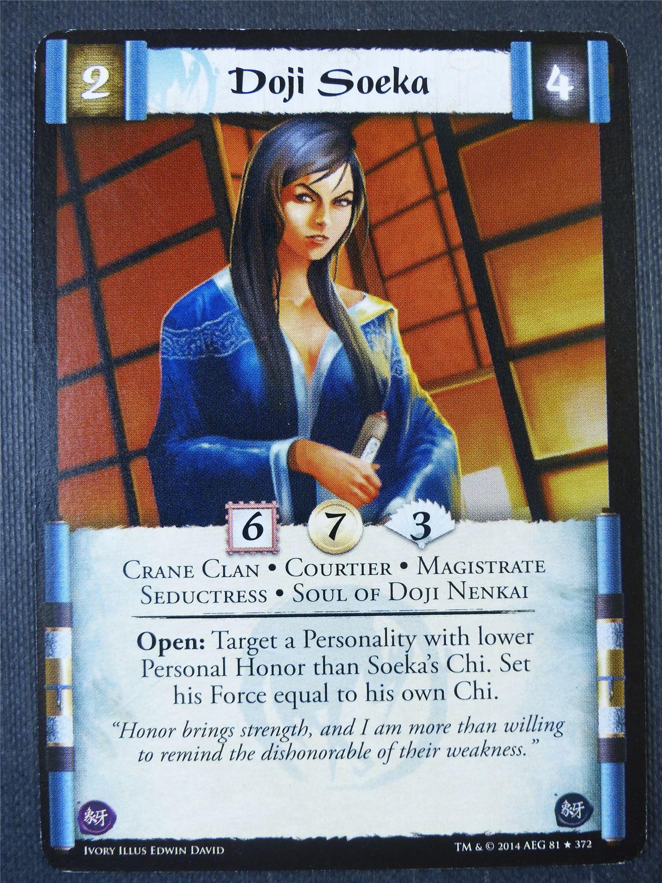 Doji Soeka - L5R Card #29Z