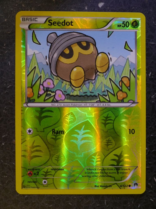 Pokemon Cards: SEEDOT 4/122 REVERSE HOLLOW # 5H71