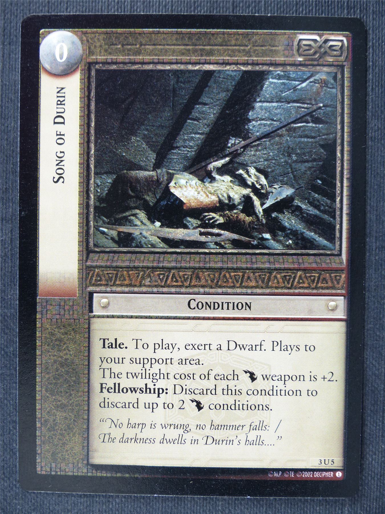 Song of Durin 3 U 5 - LotrR Cards #3HI