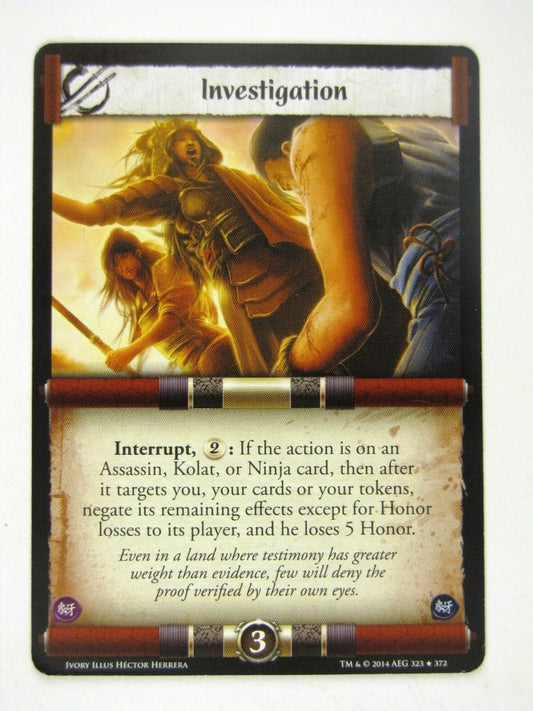 L5R Cards: Ivory: INVESTIGATION # 14G29