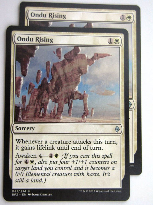 MTG Cards: BATTLE FOR ZENDIKAR: ONDU RISING x2 # 37B62