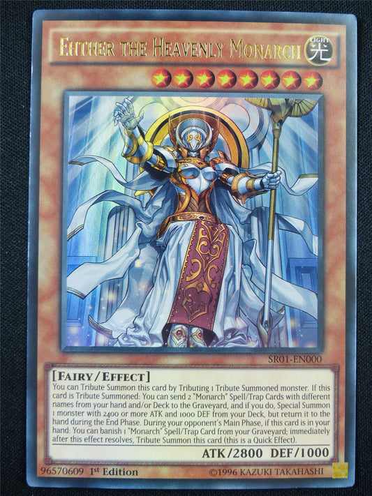 Ehther the Heavenly Monarch SR01 Ultra Rare - 1st ed Yugioh Card #3GG