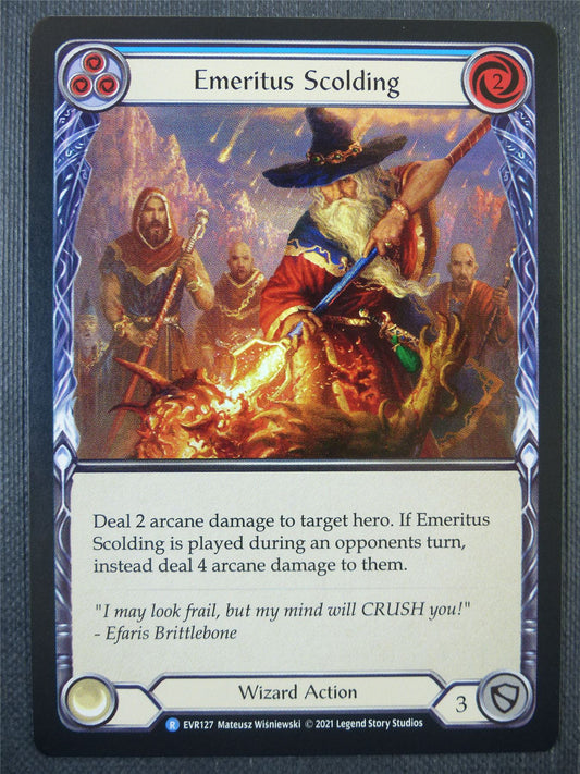 Emeritus Scolding Blue Foil - 1st ed Everfest - Flesh & Blood Card #6FC