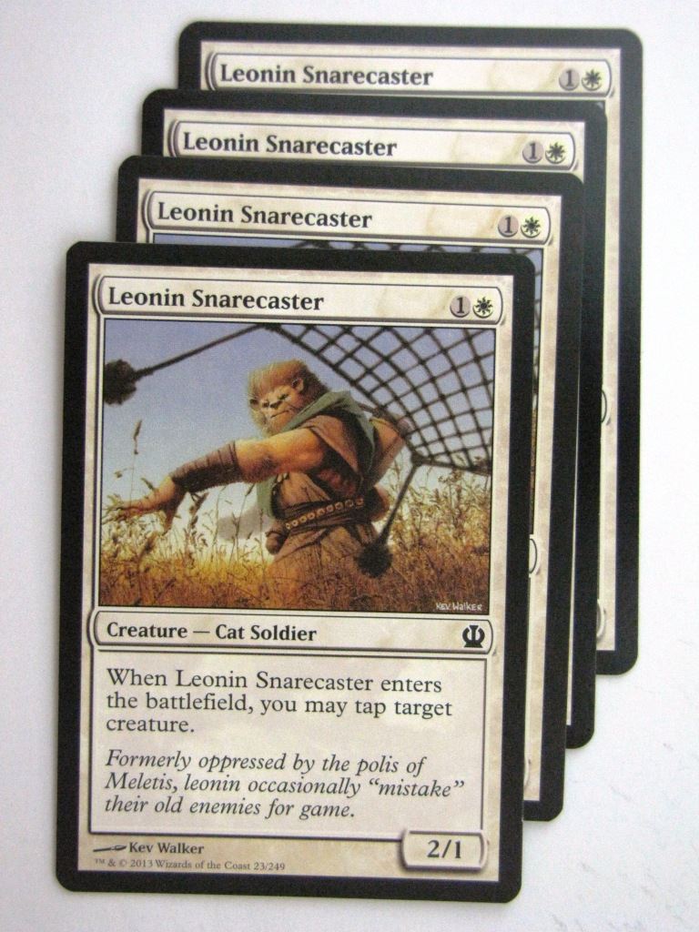MTG Magic Cards: LEONIN SNARECASTER x4 Theros playset # 23J48