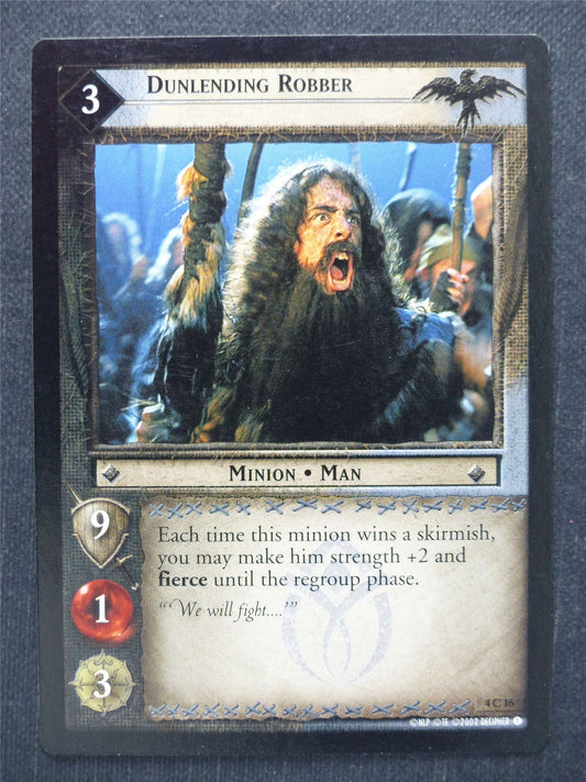 Dunlending Robber 4 C 16 - LotR Cards #Q1