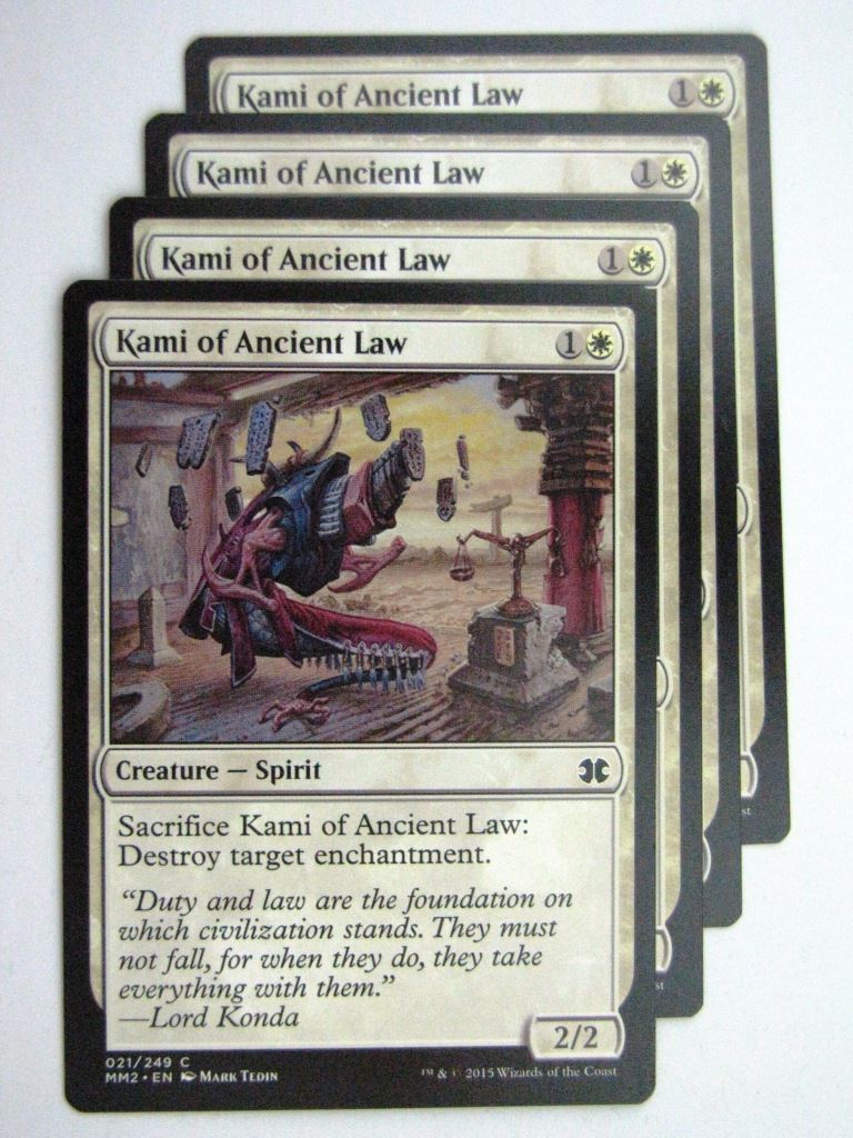 MTG MODERN MASTERS TWO: KAMI OF ANCIENT LAW x4 # 28B79