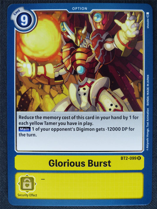 Glorious Burst BT2-099 R - Digimon Cards #P9