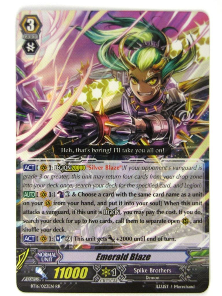 Vanguard Cards: EMERALD BLAZE BT16 RR # 21C24