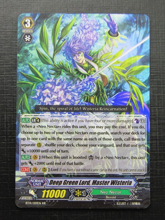 Vanguard Cards: DEEP GREEN LORD, MASTER WISTERIA BT14 RR # 17G3