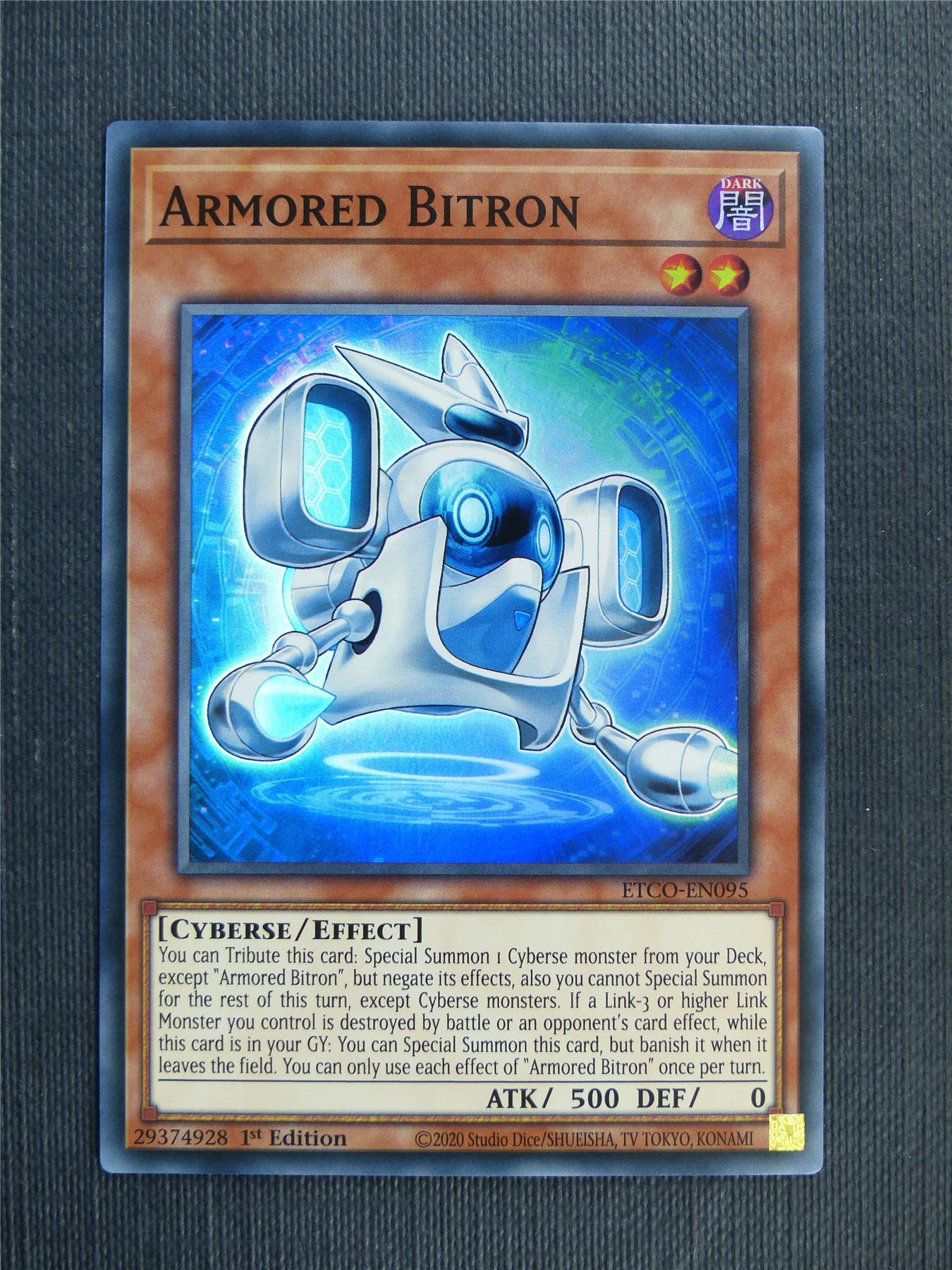 Armored Bitron - Super Rare - ETCO - 1st ed Yugioh Card